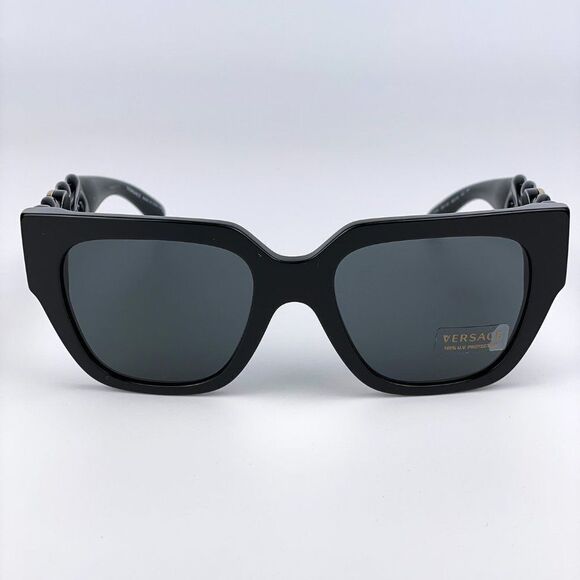 NEW Versace VE4409 GB1/87 Black Gray Square Women Square Sunglasses - Picture 3 of 13
